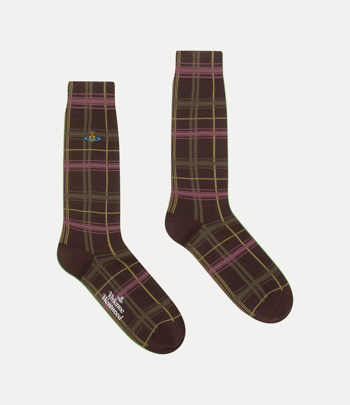 Multicheck Sock brown