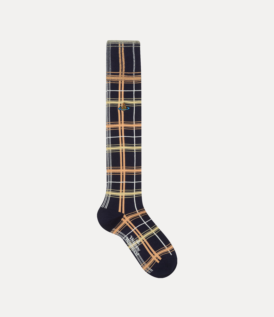 Multicheck Sock Grey Navy Blue