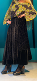 AMARA skirt- Silk velvet black