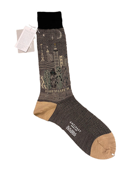 ANTIPAST City Scape Mens sock Beige