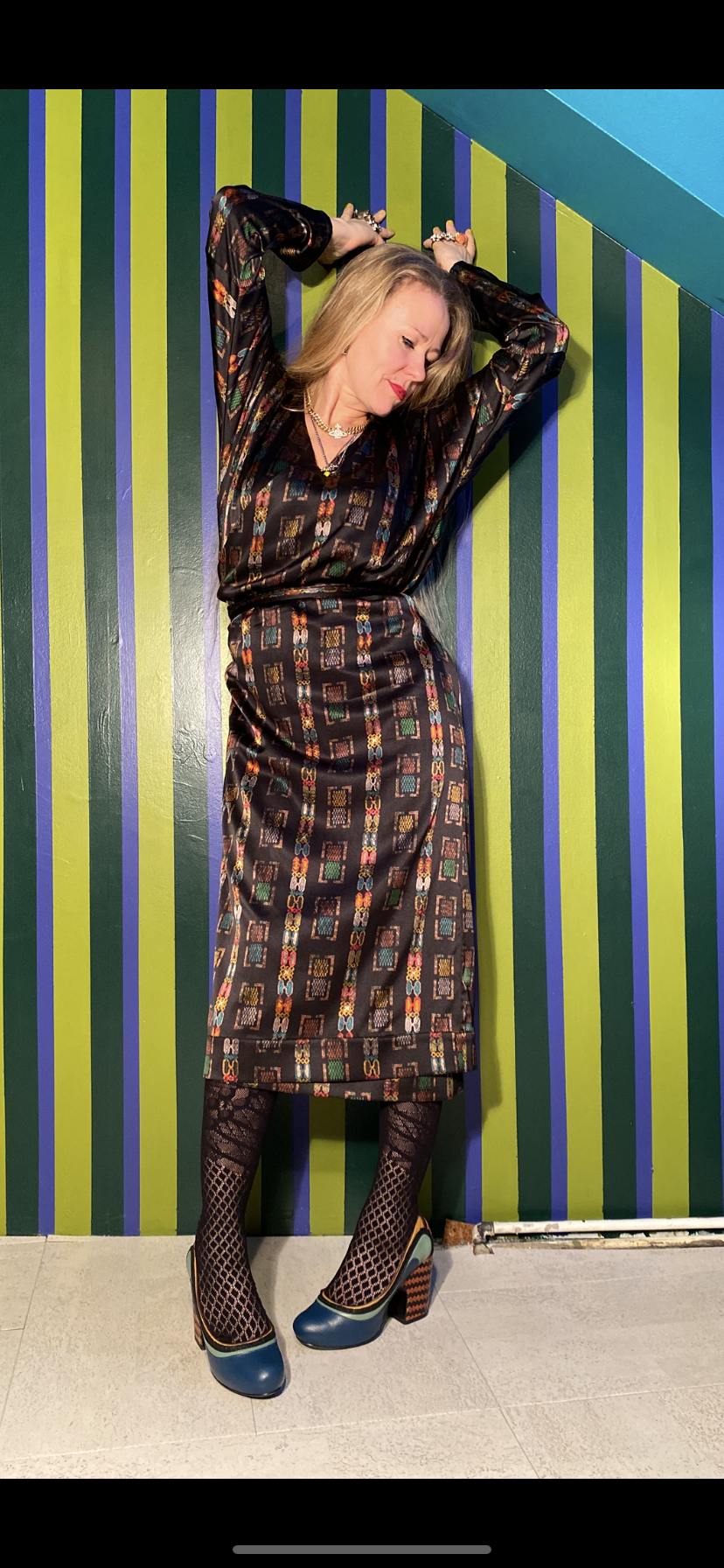 Jazz wrap dress Silksatin