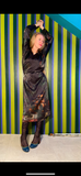 Jazz wrap dress Silksatin Family bug+Shadow and Fog