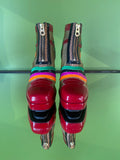 Square toe boots Red multi