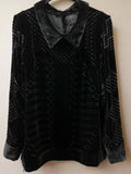 Janis Blouse- Black silk velvet