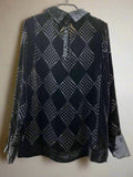 Janis Blouse- Black silk velvet