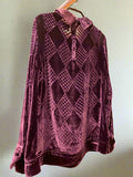 Janis Blouse- Deep Purple  silk velvet