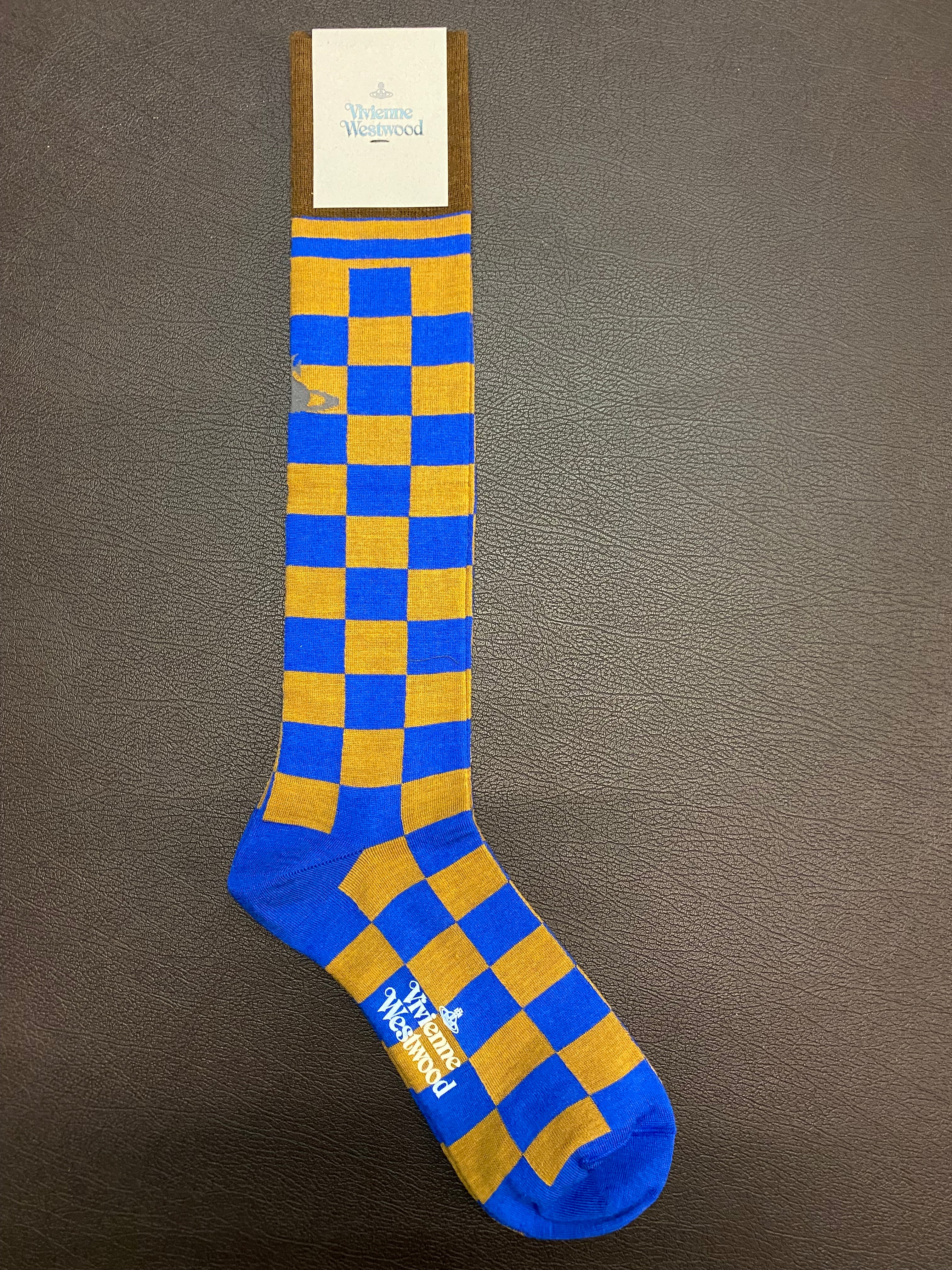 Vivienne Westwood Check High socks - Royal blue