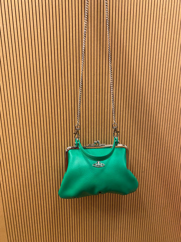 Granny vegan frame purse Green