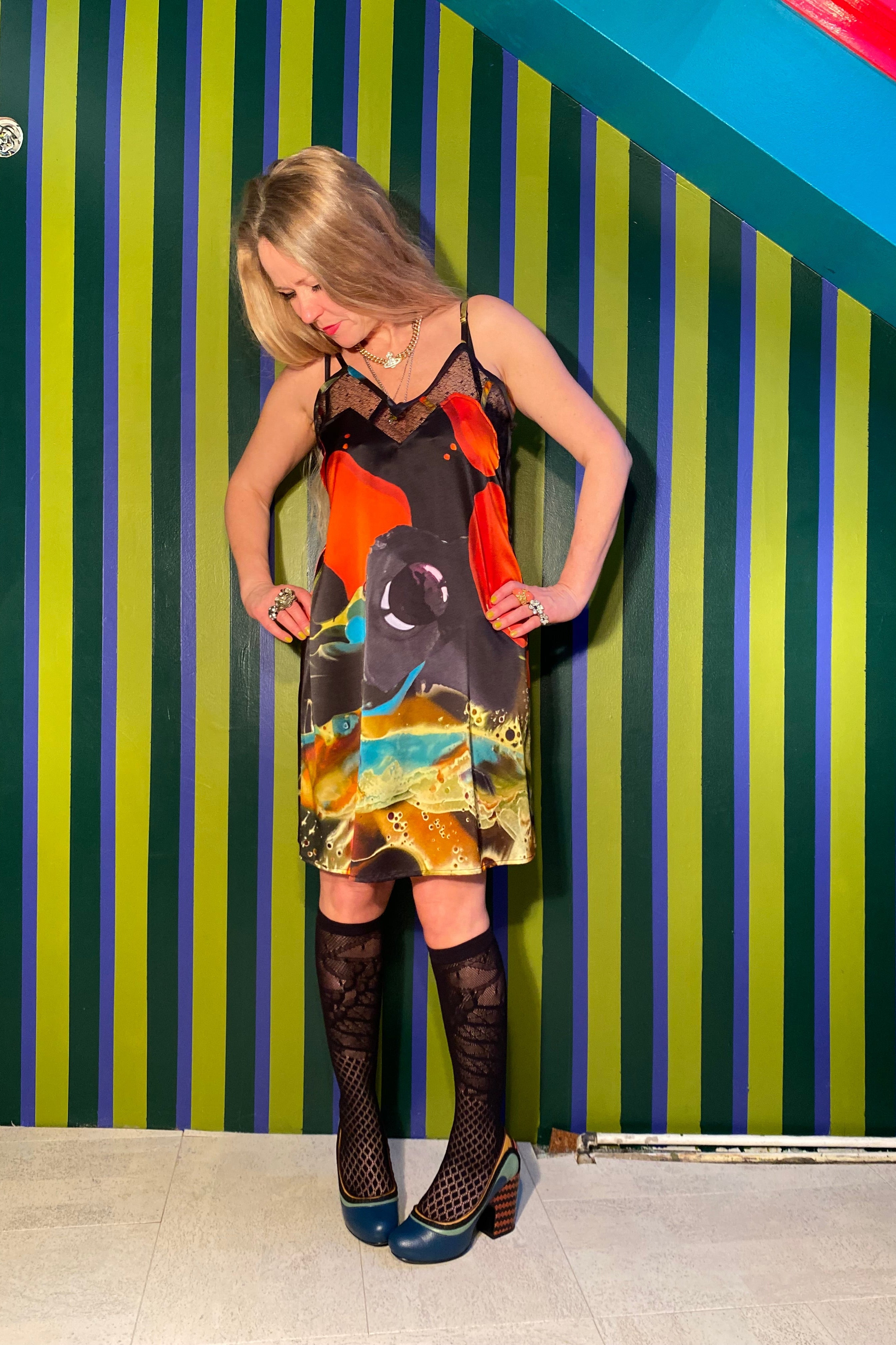 Norma slip dress Silksatin - Daggdís