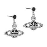 Messaline Earrings platinum/ JET crystal