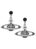 Messaline Earrings platinum/ JET crystal