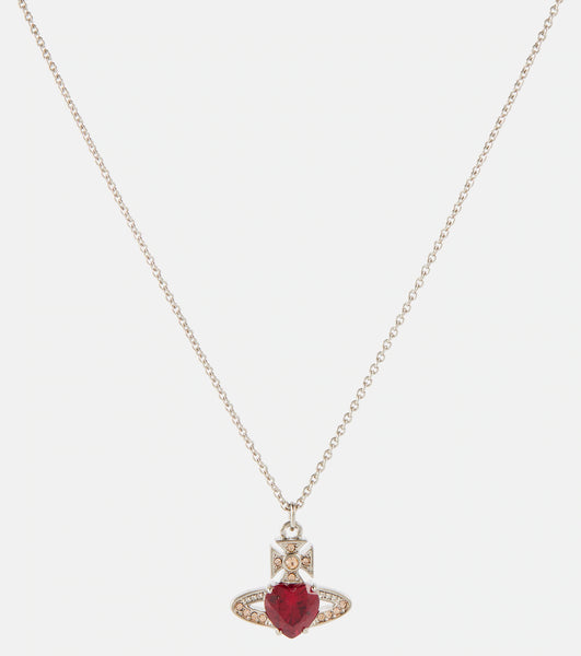Ariella pendant Ruthenium/Ruby/light peach