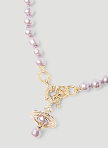 ALEKSA pendant Lilac pearl/ gold tone