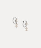 Cybille Earrings in platinum-cream