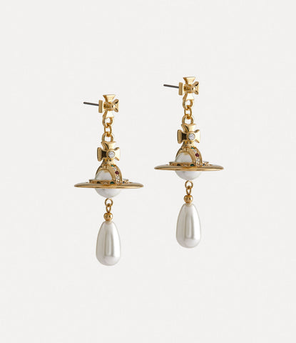 Pearl Drop Earrings Gold tone