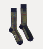 Vivienne Westwood Oversized madras  high sock - Dark BLUE