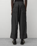 Back worn
Junya Watanabe Man Levi’s Pinstripe Trousers in grey shown from the back with Levi’s tab detail