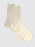 Maria La Rosa One Ribbed Laminated Mare Socks - Platino