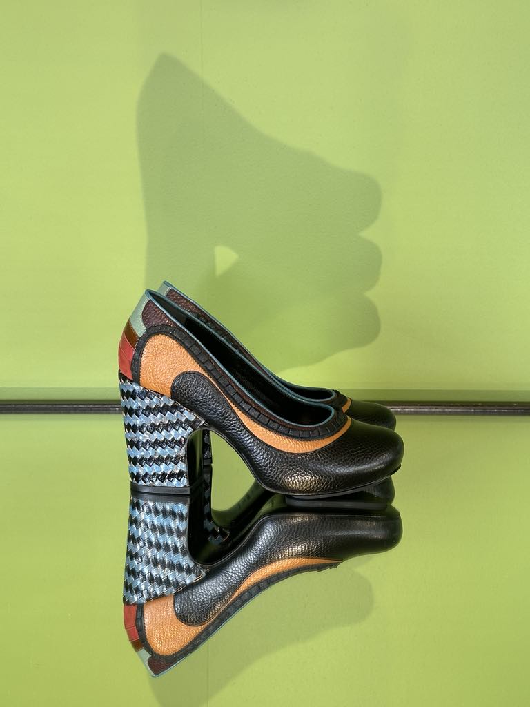 Black with multi colored details