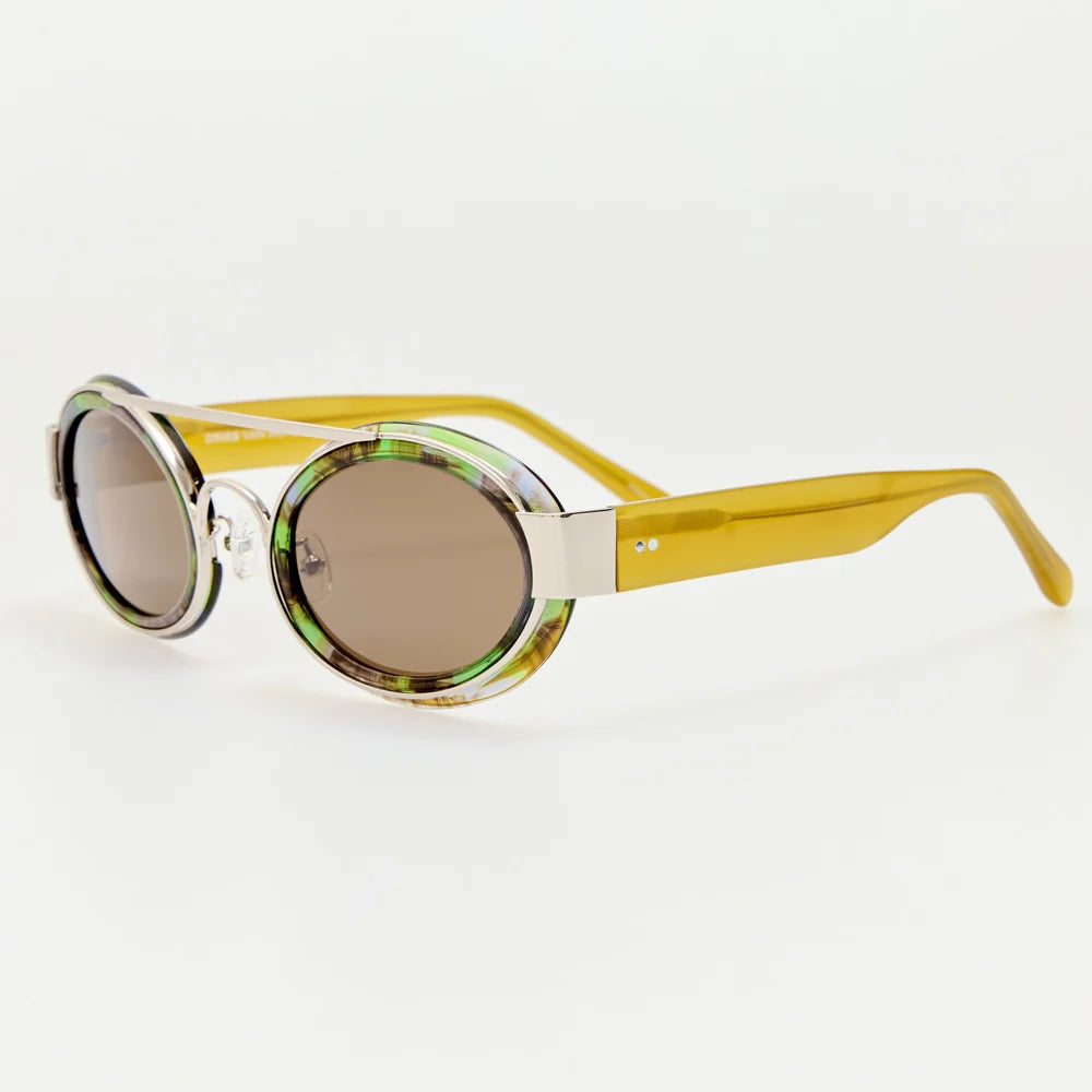 Dries Van Noten Cat-Eye Sunglasses – Malachite, Honey and Brown