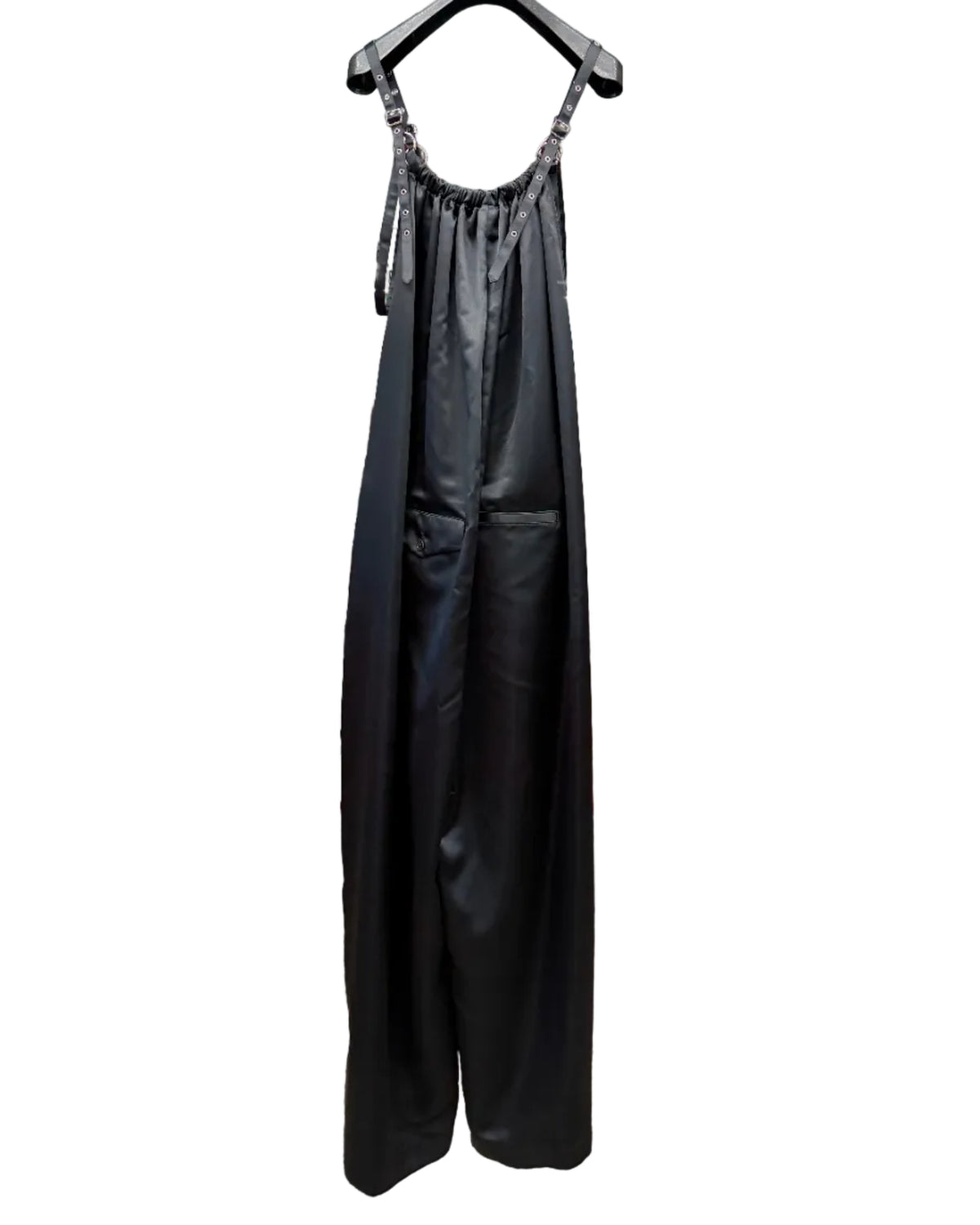 noir kei ninomiya style label for black satin jumpsuit 3O-U005-051-1-4