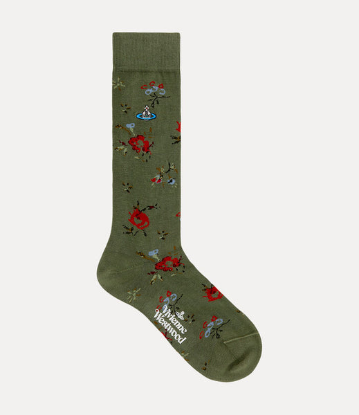 Vivienne Westwood Liberty Rose sock green