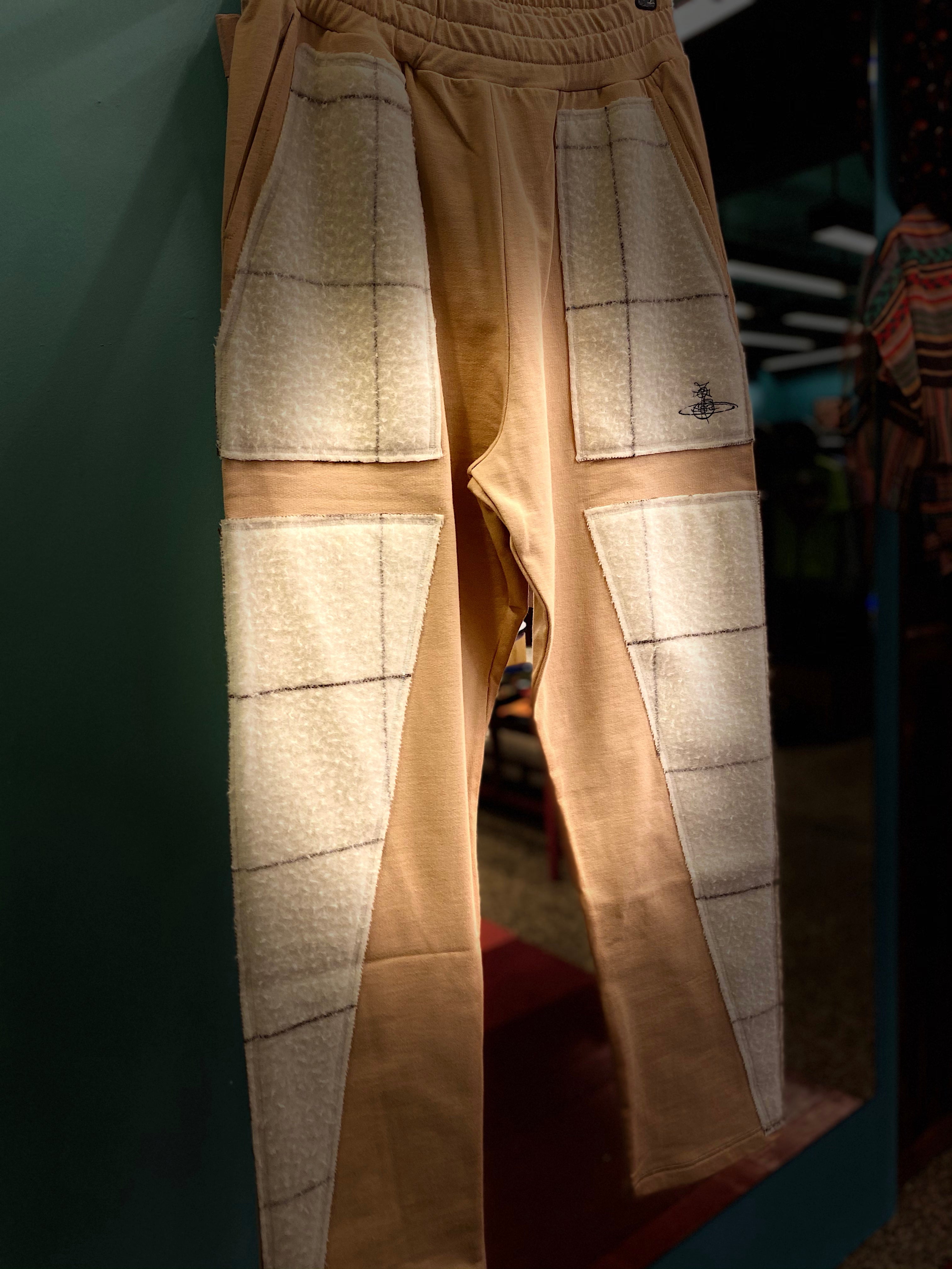PATCHWORK SWEATPANTS Beige