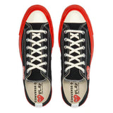 Comme des Garcons Play x Converse Low Top black with red sole
