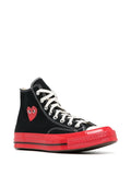 Comme des Garcons Play x Converse High Top black with red sole