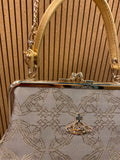 Vivienne Westwood Granny Frame purse GOLD/GREY