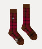 Vivienne Westwood Tartan sock Brown/red