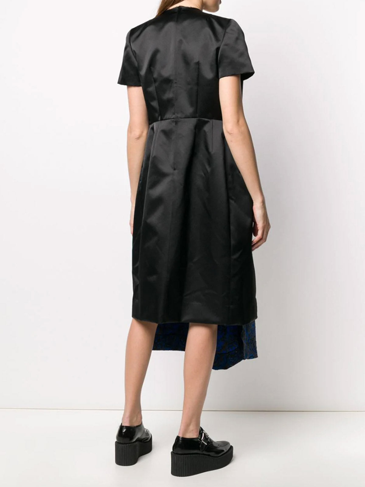 asymmetric contrasting panel dress