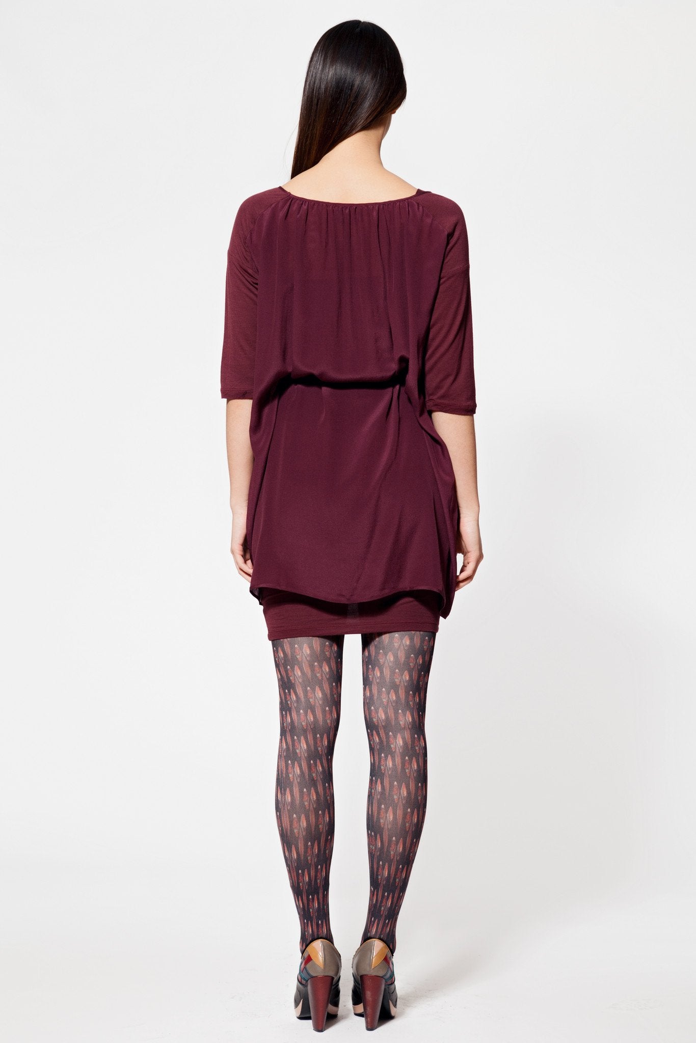 Hattie Bordeaux dress