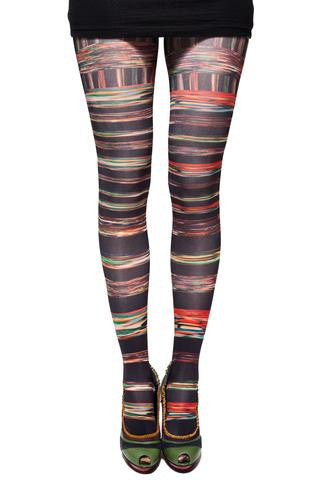 Stripes Black Leggings