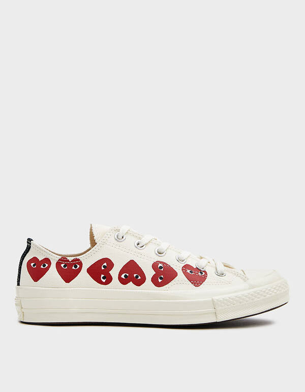 Comme des Garcons Play x Converse multi heart low White