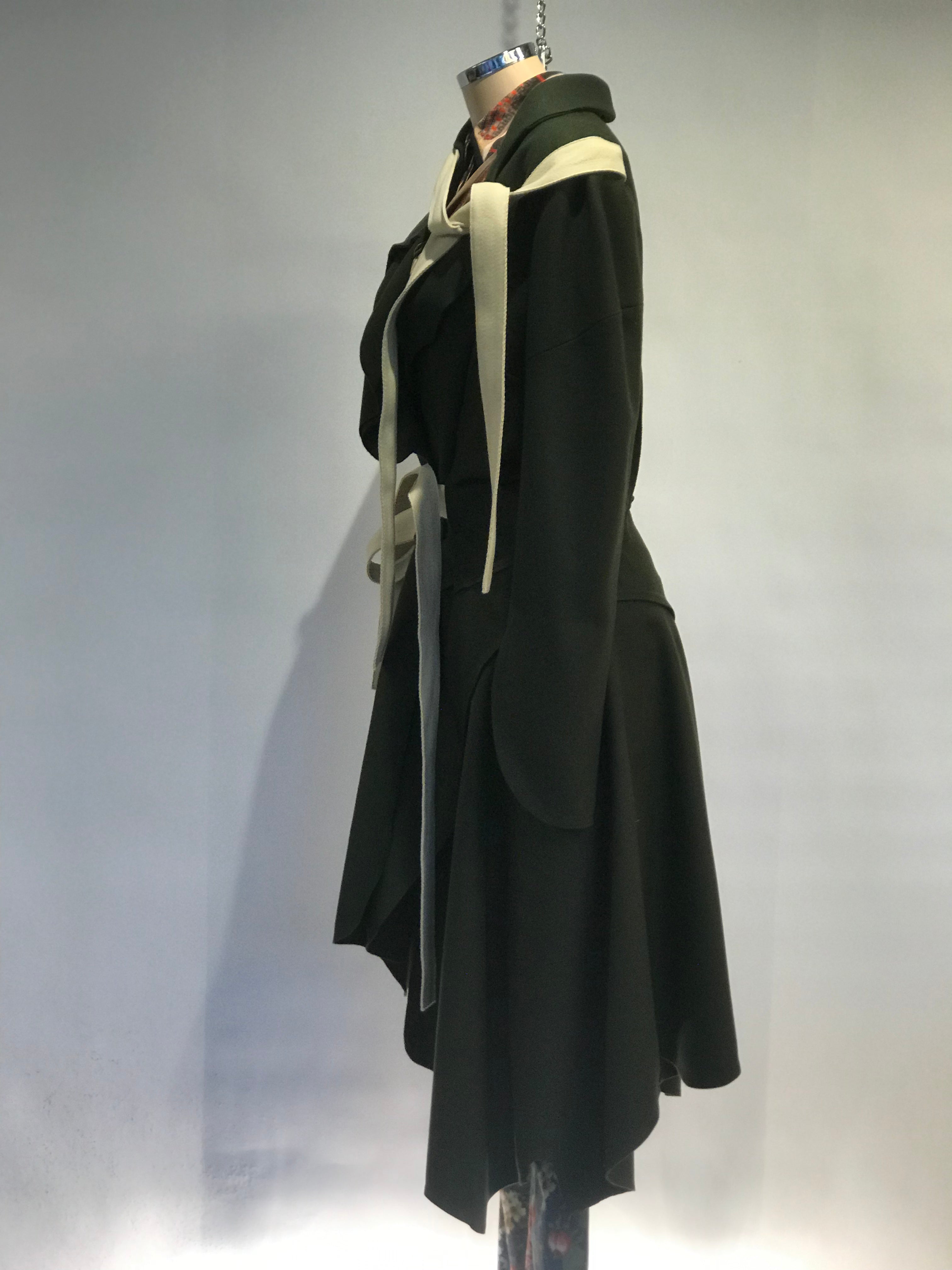 belted asymmetric coat