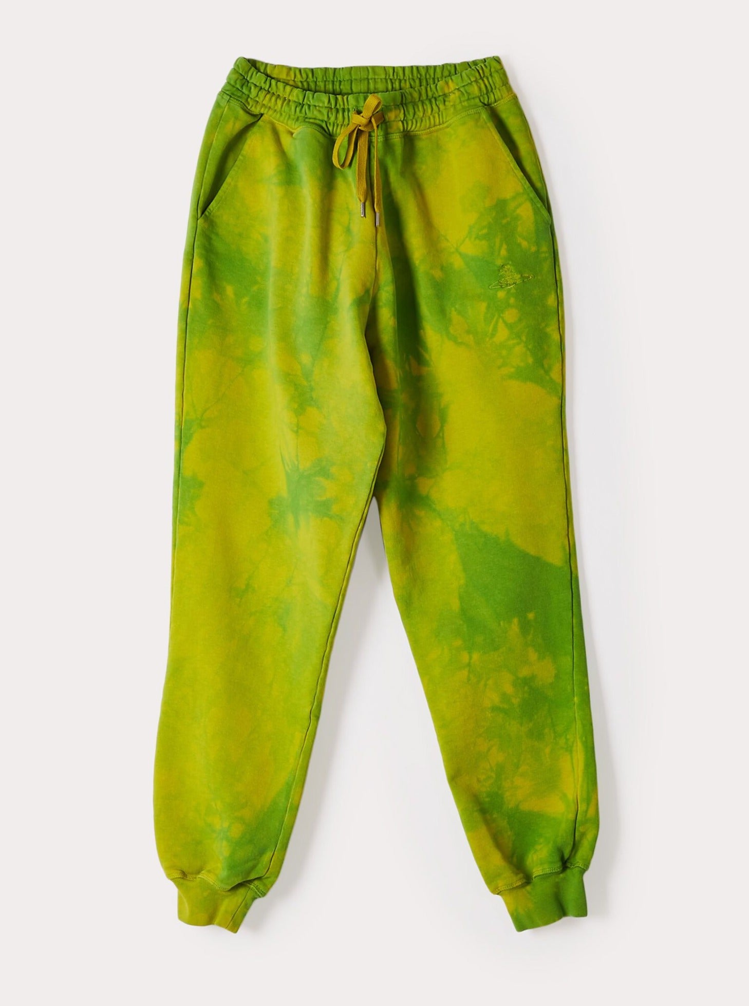 CLASSIC SWEATPANTS LIME GREEN TIE-DYE