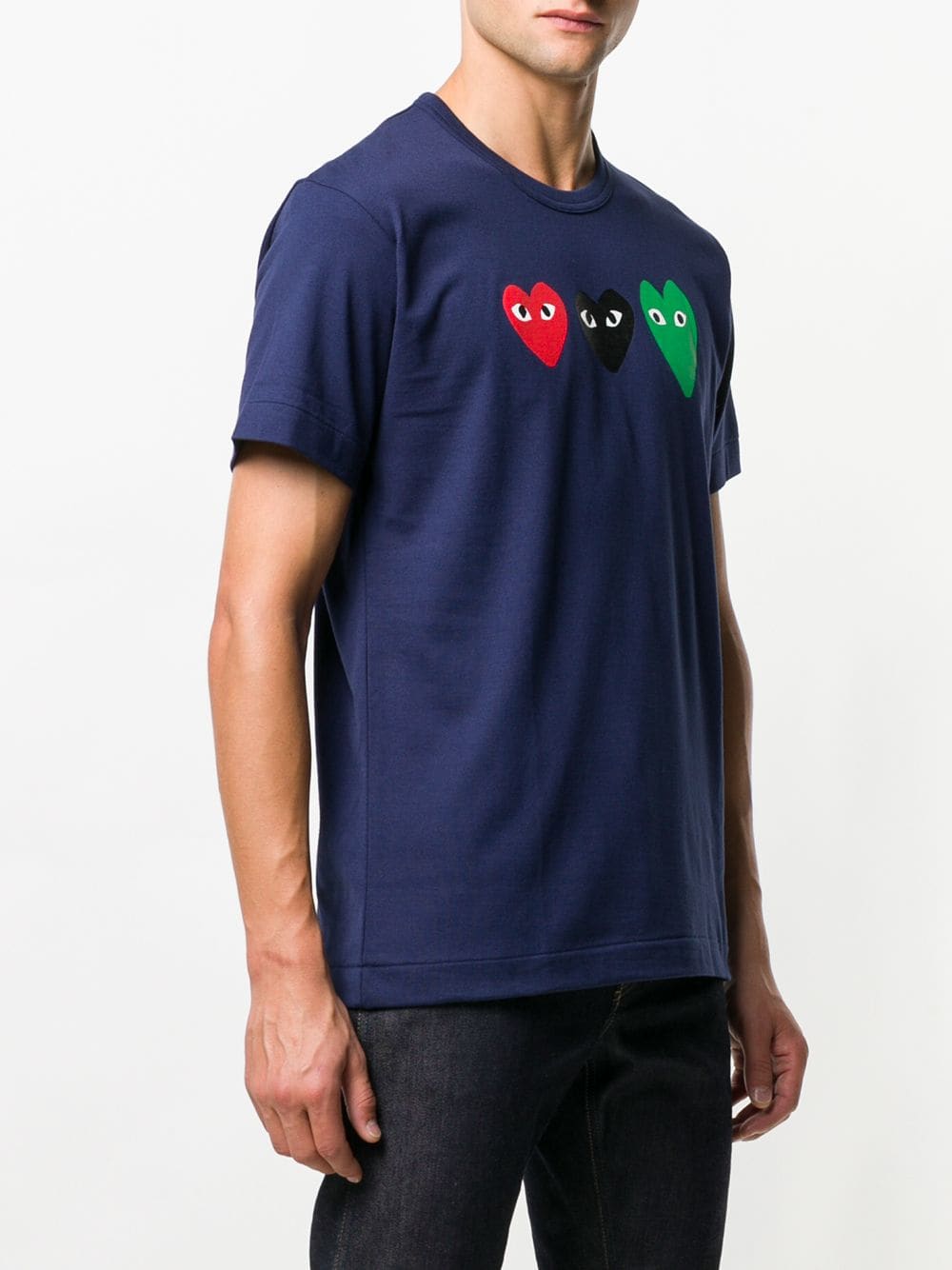 COMME DES GARÇONS PLAY 3 heart logo T-shirt