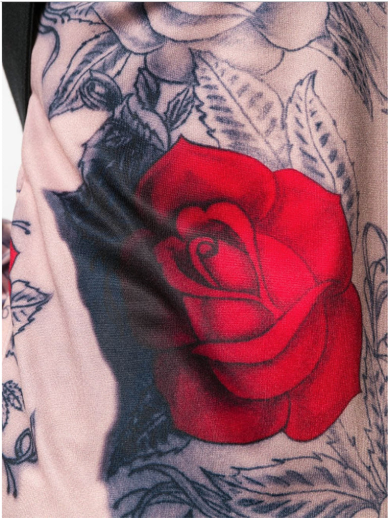 rose print two-piece set